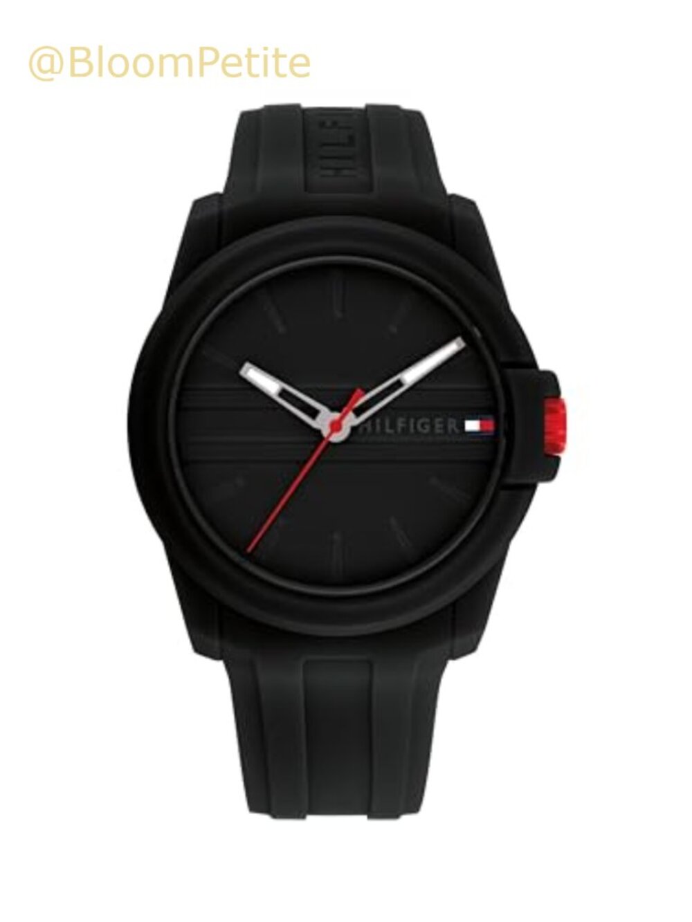 Men's 3-Hand Quartz Watch Silicone Strap Water-Resistant 50m Sport Casual 44mm
